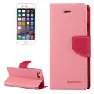 GOOSPERY FANCY DIARY for iPhone 6 & 6s Cross Texture Horizontal Flip Leather Case with Card Slots & Wallet & Holder(Pink) - 1