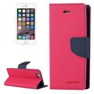 GOOSPERY FANCY DIARY for iPhone 6 & 6s Cross Texture Horizontal Flip Leather Case with Card Slots & Wallet & Holder(Magenta) - 1