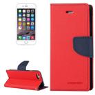 GOOSPERY FANCY DIARY for iPhone 6 & 6s Cross Texture Horizontal Flip Leather Case with Card Slots & Wallet & Holder(Red) - 1