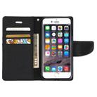 GOOSPERY CANVAS DIARY for iPhone 6 & 6s Canvas Texture Horizontal Flip Leather Case with Card Slots & Wallet & Holder(Black) - 4