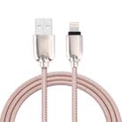 1m Woven 108 Copper Cores 8 Pin to USB Data Sync Charging Cable for iPhone, iPad(Pink) - 1