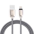 1m Woven 108 Copper Cores 8 Pin to USB Data Sync Charging Cable for iPhone, iPad(Grey) - 1