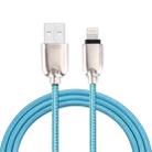 1m Woven 108 Copper Cores 8 Pin to USB Data Sync Charging Cable for iPhone, iPad(Blue) - 1