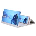 12.0 inch Universal Foldable Portable Wood + Organic Glass Eyeshield 3D Video Mobile Phone Screen Magnifier Bracket Enlarge with Holder for All Smartphones, Size: 260*190*8mm(White) - 1