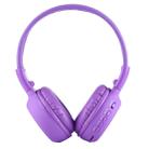 BS-N65 Headband Folding Stereo HiFi Wireless Headphone Headset with LCD Screen & TF Card Slot & LED Indicator Light & FM Function(Purple) - 1