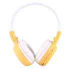 BS-N65 Headband Folding Stereo HiFi Wireless Headphone Headset with LCD Screen & TF Card Slot & LED Indicator Light & FM Function(Yellow) - 1