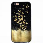 Gold Butterfly Painted Pattern Soft TPU Case for iPhone 6 & 6s - 1