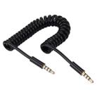 1.5m 3.5mm Male to Male Plug Jack Stereo Audio AUX Retractable Coiled Cable, For iPhone, iPad, Samsung, iPod, Laptop, MP3, MP4 - 1
