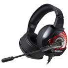 ONIKUMA K6 Over Ear Bass Stereo Surround Gaming Headphone with Microphone & Red Light(Black Red) - 1