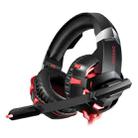 ONIKUMA K2A Over Ear Bass Stereo Surround Gaming Headphone with Microphone & LED Lights(Black Red) - 1