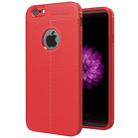 For iPhone 6 & 6s Litchi Texture TPU Protective Back Cover Case (Red) - 1