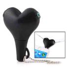 1 Male to 2 Females 3.5mm Jack Plug Multi-function Heart Shaped Earphone Audio Video Splitter Adapter with Key Chain for iPhone, iPad, iPod, Samsung, Xiaomi, HTC and Other 3.5 mm Audio Interface Electronic Digital Products(Black) - 1