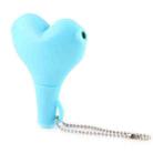 1 Male to 2 Females 3.5mm Jack Plug Multi-function Heart Shaped Earphone Audio Video Splitter Adapter with Key Chain for iPhone, iPad, iPod, Samsung, Xiaomi, HTC and Other 3.5 mm Audio Interface Electronic Digital Products(Blue) - 2