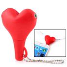 1 Male to 2 Females 3.5mm Jack Plug Multi-function Heart Shaped Earphone Audio Video Splitter Adapter with Key Chain for iPhone, iPad, iPod, Samsung, Xiaomi, HTC and Other 3.5 mm Audio Interface Electronic Digital Products(Red) - 1