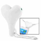 1 Male to 2 Females 3.5mm Jack Plug Multi-function Heart Shaped Earphone Audio Video Splitter Adapter with Key Chain for iPhone, iPad, iPod, Samsung, Xiaomi, HTC and Other 3.5 mm Audio Interface Electronic Digital Products(White) - 1