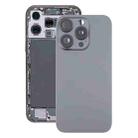 For iPhone 16 Pro Max Original Glass Battery Back Cover with Camera Lens Cover(Black) - 1