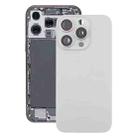 For iPhone 16 Pro Max Original Glass Battery Back Cover with Camera Lens Cover(Silver) - 1