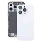 For iPhone 16 Pro Max Original Glass Battery Back Cover with Camera Lens Cover(White) - 1