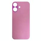 For iPhone 16 Plus Easy Replacement Big Camera Hole Glass Back Battery Cover(Pink) - 2