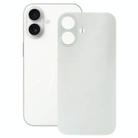 For iPhone 16 Plus Easy Replacement Big Camera Hole Glass Back Battery Cover(White) - 1