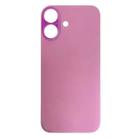 For iPhone 16 Easy Replacement Big Camera Hole Glass Back Battery Cover(Pink) - 2