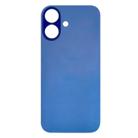 For iPhone 16 Easy Replacement Big Camera Hole Glass Back Battery Cover(Blue) - 2