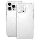 For iPhone 16 Pro Easy Replacement Big Camera Hole Glass Back Battery Cover(White) - 1