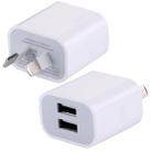 5V 2A High Compatibility 2 USB Ports Charger, AU Plug(White) - 1