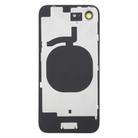 For iPhone 16e Glass Battery Back Cover with Camera Lens Cover(Black) - 3