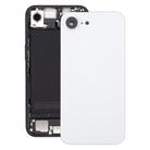 For iPhone 16e Glass Battery Back Cover with Camera Lens Cover(White) - 1