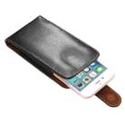 5.7 inch Litchi Texture Vertical Flip Upright Genuine Leather Case / Waist Bag with Rotatable Back Splint for iPhone 7 & 6s Plus & 6 Plus, Galaxy Note 5 & Note 4 & S6 Edge+ & A9 & A8, etc - 1