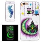 For iPhone 6 Plus & 6s Plus Noctilucent Moon And Owls Pattern IMD Workmanship Soft TPU Back Cover Case - 1