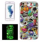 For iPhone 6 Plus & 6s Plus Noctilucent Rubbish Pattern IMD Workmanship Soft TPU Back Cover Case - 1