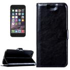 For iPhone 6 Plus & 6s Plus Crazy Horse Texture Horizontal Flip Leather Case with Magnetic Buckle & Holder & Card Slots & Wallet & Photo Frame(Black) - 1