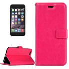 For iPhone 6 Plus & 6s Plus Crazy Horse Texture Horizontal Flip Leather Case with Magnetic Buckle & Holder & Card Slots & Wallet & Photo Frame(Magenta) - 1