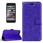 For iPhone 6 Plus & 6s Plus Crazy Horse Texture Horizontal Flip Leather Case with Magnetic Buckle & Holder & Card Slots & Wallet & Photo Frame(Purple) - 1