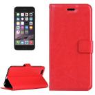 For iPhone 6 Plus & 6s Plus Crazy Horse Texture Horizontal Flip Leather Case with Magnetic Buckle & Holder & Card Slots & Wallet & Photo Frame(Red) - 1