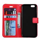 For iPhone 6 Plus & 6s Plus Crazy Horse Texture Horizontal Flip Leather Case with Magnetic Buckle & Holder & Card Slots & Wallet & Photo Frame(Red) - 4