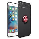 Metal Ring Holder 360 Degree Rotating TPU Case for iPhone 6 Plus & 6s Plus (Black+Red) - 1