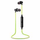 AWEI A990BL Wireless Sport Bluetooth Stereo Earphone with Wire Control + Mic, Support Handfree Call(Green) - 1