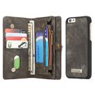 CaseMe for iPhone 6 Plus & 6s Plus Multifunctional Leather Billfold with Detachable Magnetic PC Back Protective Case & 10 Card Slots & 3 Cash Slots & 2 Photo Frames & 1 Zipper Wallet & 3 Magnetic Clasps & Holder(Black) - 1