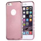 For iPhone 6 Plus & 6s Plus Diamond Encrusted Electroplating Flash Powder TPU Protective Case(Rose Gold) - 1