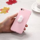 For iPhone 6 Plus & 6s Plus 3D White Cat Pattern Squeeze Relief Squishy Dropproof Protective Back Cover Case - 2