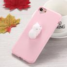 For iPhone 6 Plus & 6s Plus 3D White Cat Pattern Squeeze Relief Squishy Dropproof Protective Back Cover Case - 6