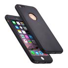 For iPhone 6 Plus & 6s Plus Stylish Lightweight 360 Degree Shockproof Detachable TPU + PC Combination Protective Case (Black) - 1