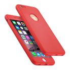 For iPhone 6 Plus & 6s Plus Stylish Lightweight 360 Degree Shockproof Detachable TPU + PC Combination Protective Case (Red) - 1