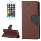 GOOSPERY FANCY DIARY for iPhone 6 Plus & 6s Plus Cross Texture Horizontal Flip Leather Case with Card Slots & Wallet & Holder(Brown) - 1