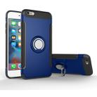 For iPhone 6 Plus & 6s Plus Magnetic 360 Degree Rotation Ring Armor Protective Case(Blue) - 1
