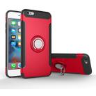 For iPhone 6 Plus & 6s Plus Magnetic 360 Degree Rotation Ring Armor Protective Case(Red) - 1