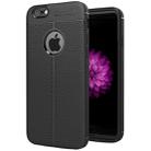 For iPhone 6 Plus & 6s Plus Litchi Texture TPU Protective Back Cover Case (Black) - 1